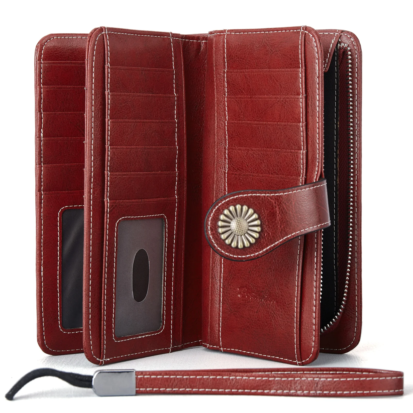Lomy Big Wallet For Women With Wristlet —  Large Capacity - Image 20