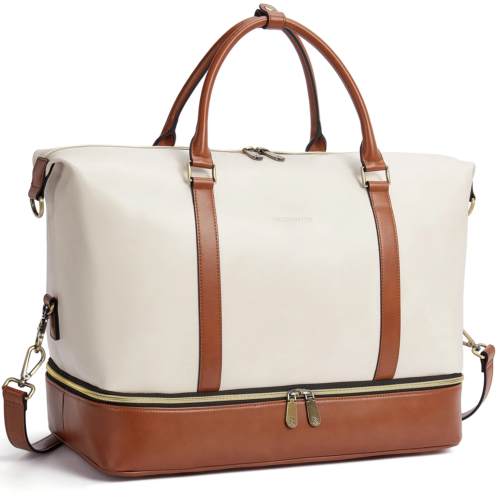 Judea Leather Travel Duffle Bag with Multiple Compartments - Image 3