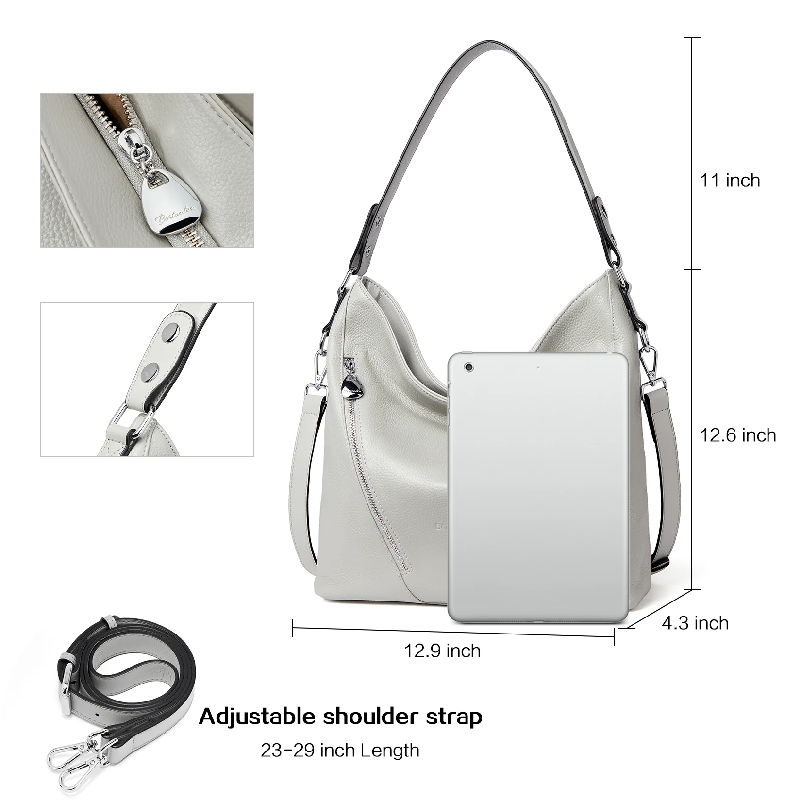 Kweli Luxurious Leather Shoulder Tote Bag - Handcrafted with Attention to Detail - Image 10