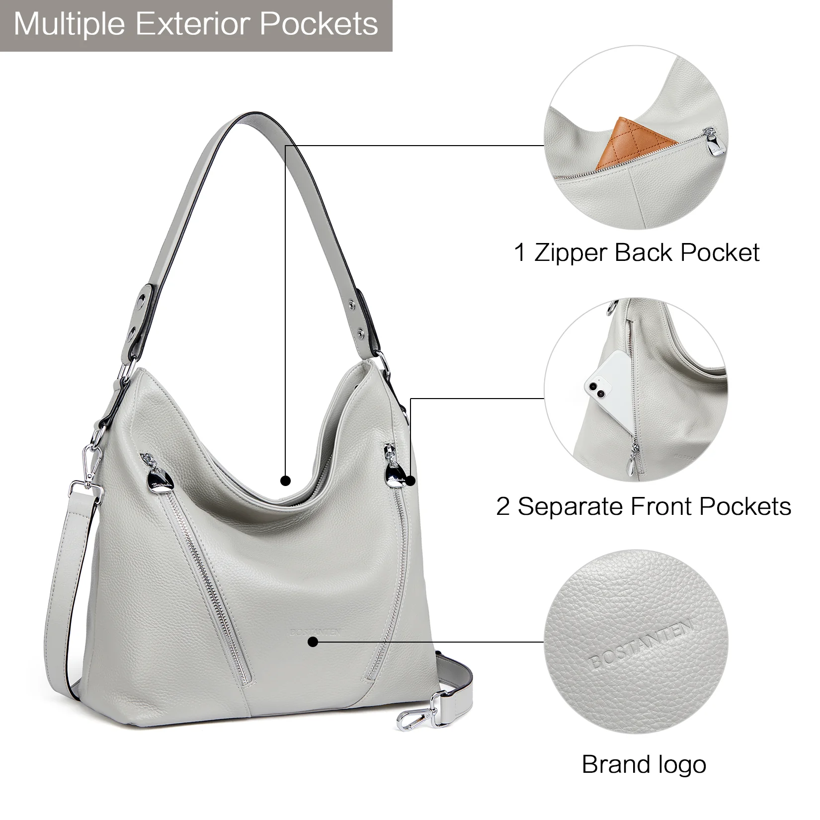 Kweli Luxurious Leather Shoulder Tote Bag - Handcrafted with Attention to Detail - Image 12