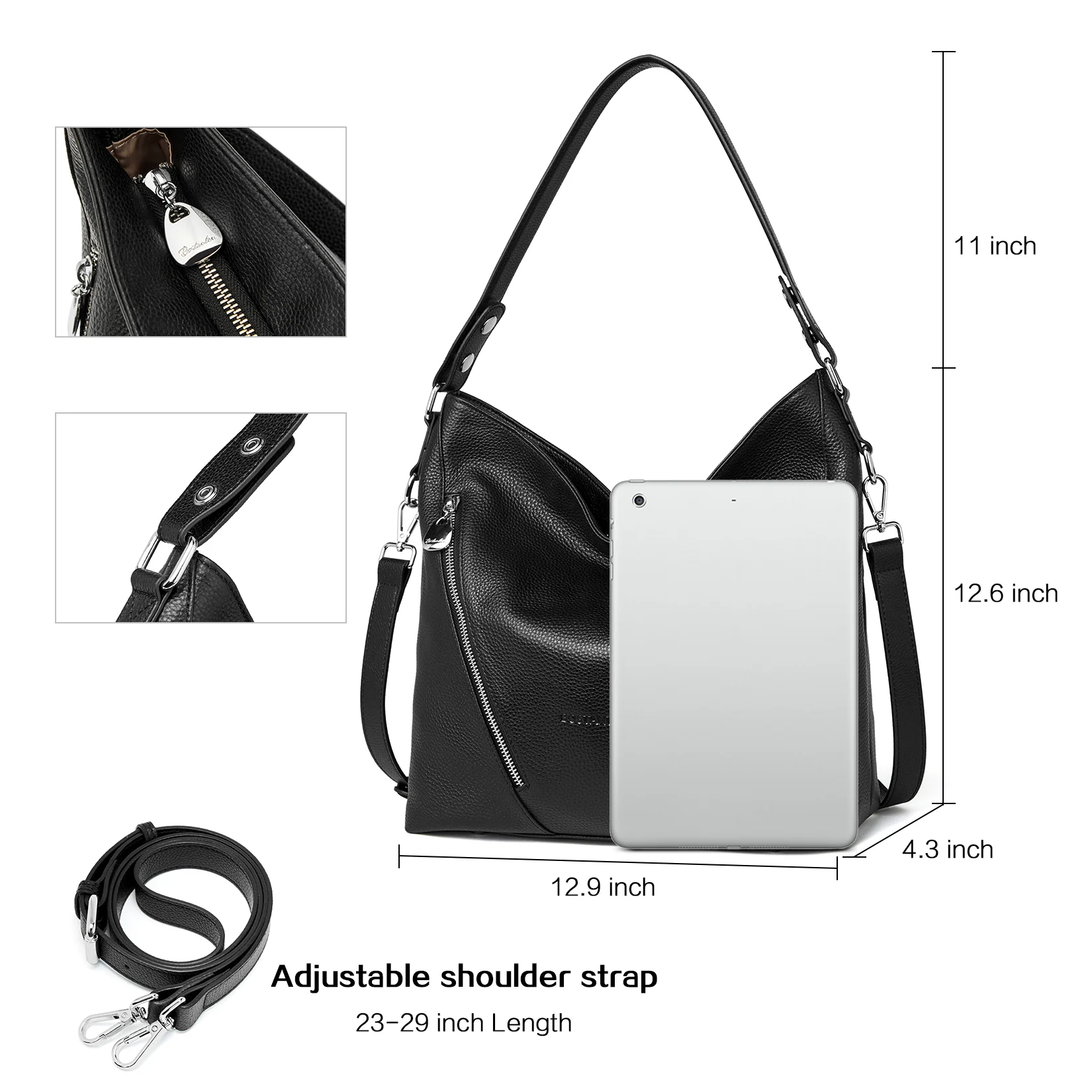 Kweli Luxurious Leather Shoulder Tote Bag - Handcrafted with Attention to Detail - Image 17