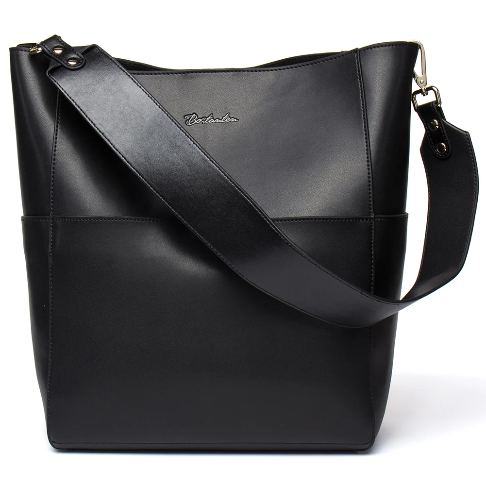 Lotty Genuine Leather Bucket Bag With 2 Shoulder Straps - Image 12