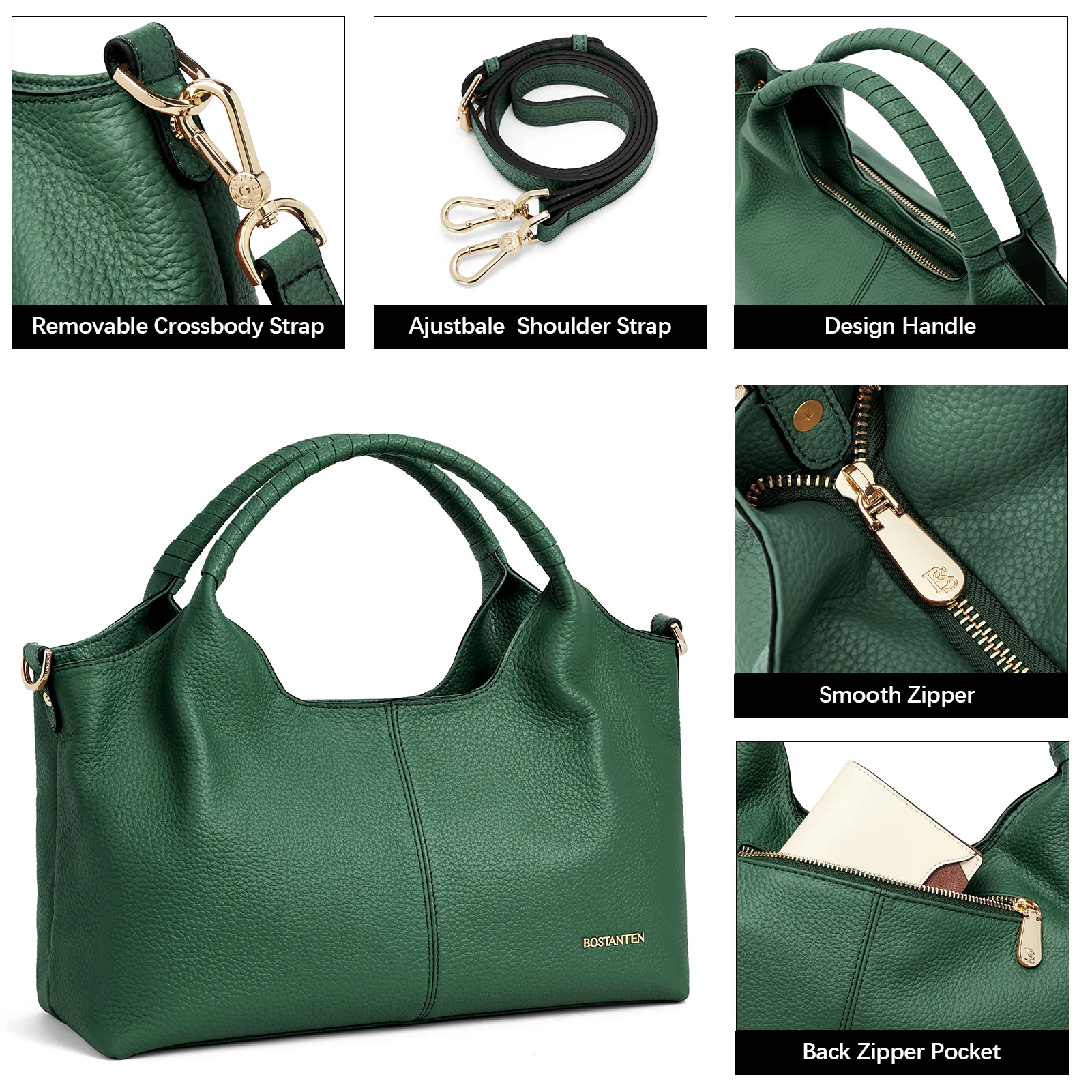 Nevin Genuine Leather Satchel Hobo Top Handle Tote Handbags - Image 7
