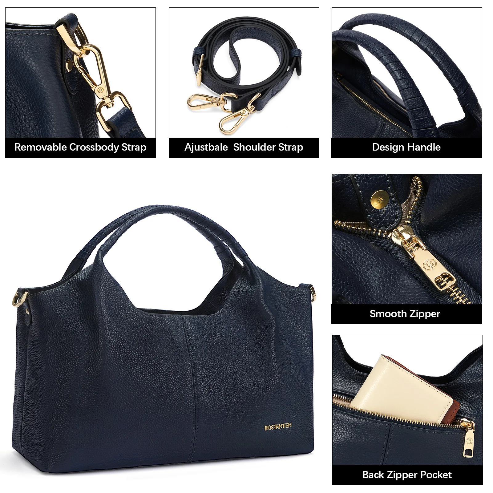 Nevin Genuine Leather Satchel Tote - Image 48