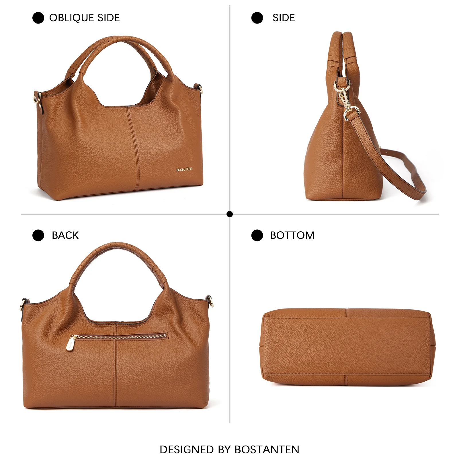 Nevin Genuine Leather Satchel Hobo Top Handle Tote Handbags - Image 15
