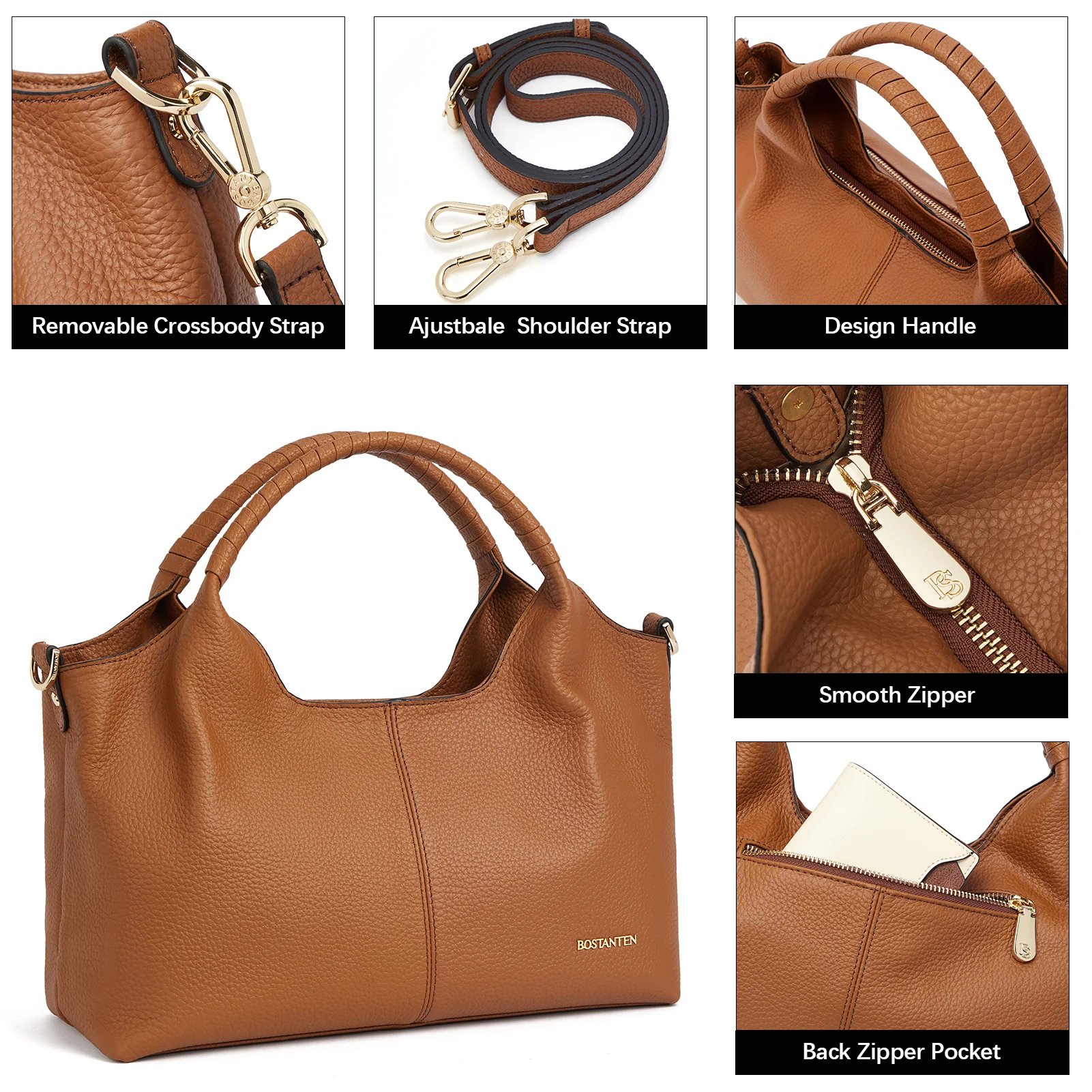 Nevin Genuine Leather Satchel Hobo Top Handle Tote Handbags - Image 12